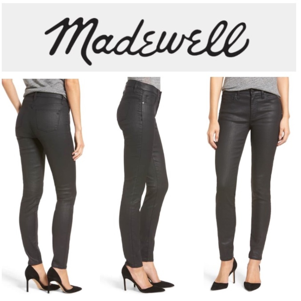 NEW! Madewell 'High Riser' coated skinny jeans 28 - Picture 3 of 8